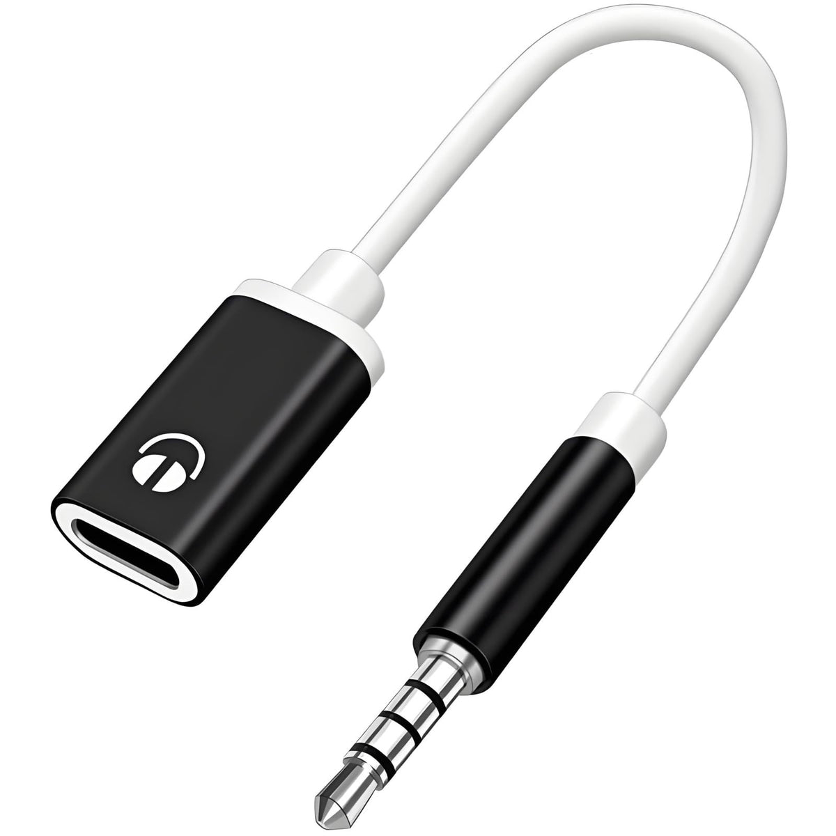 3.5mm Male to USB C Female Audio Adapter Cable TRRS Aux Jack to Type C Headphone Converter Passive Analog for Laptop PC Phone Tablet MP3 Player