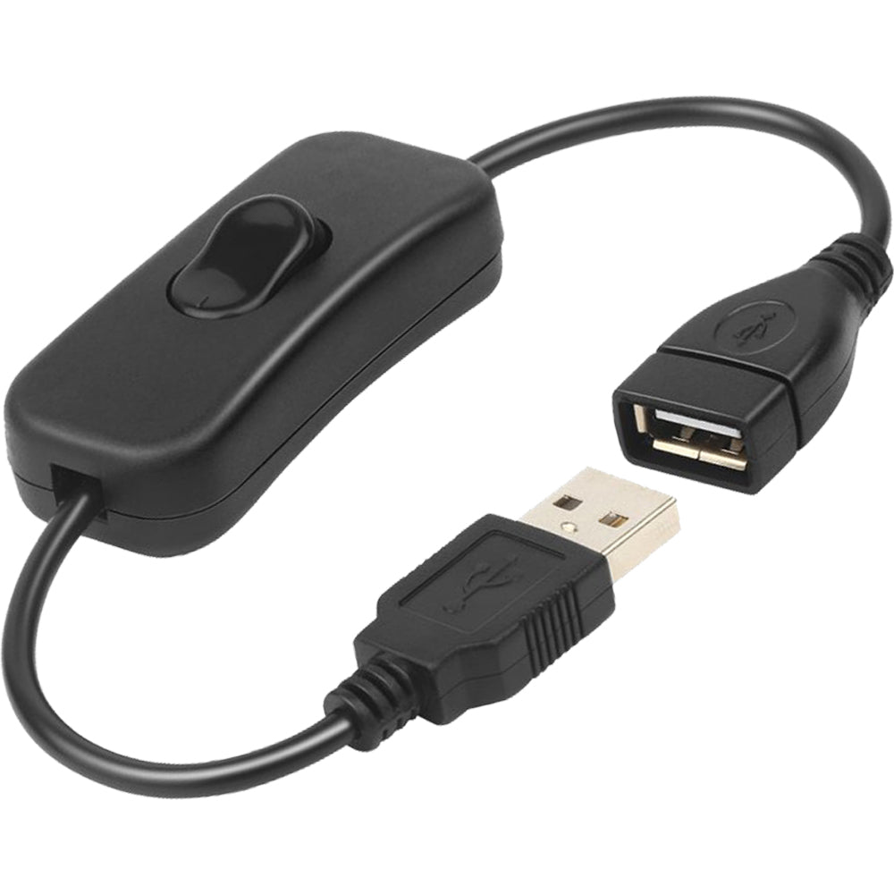 USB Extension Cable with On Off Switch Inline Rocker Power Adapter 22AWG for LED Desk Lamp Fan Drive Recorder