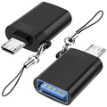 Micro USB Male to USB 3.0 Female OTG Adapter Converter with Lanyard for Flash Drive Keyboard Mouse Tablet