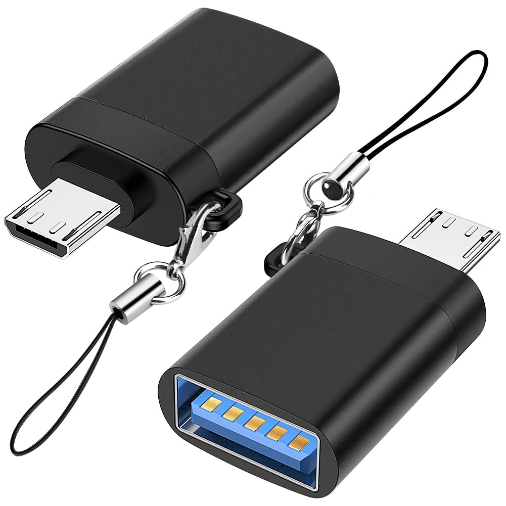 Micro USB Male to USB 3.0 Female OTG Adapter Converter with Lanyard for Flash Drive Keyboard Mouse Tablet