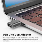 USB C to USB 3.2 Adapter 10Gbps Type C Male to USB A Female OTG Converter Thunderbolt 4 3 Zinc Alloy for MacBook Pro Air iPad iPhone 16 15 Galaxy Flash Drive