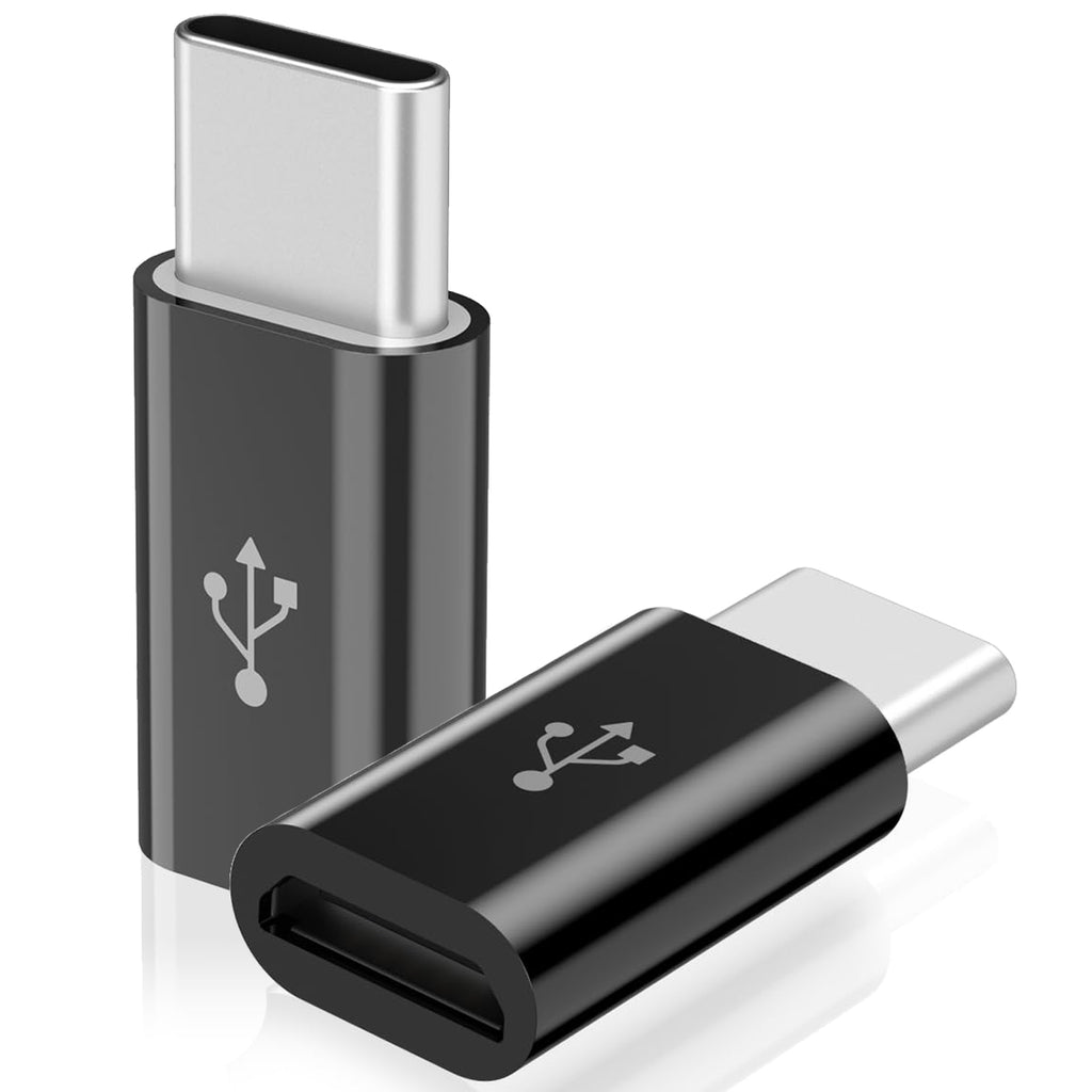 Micro USB to USB C Adapter Type C Male to Micro Female OTG Converter Compatible with Laptops Tablets Smartphones