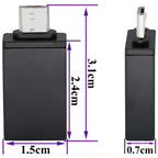 Micro USB to USB 3.0 Female OTG Adapter Aluminum Alloy Connector for Android Smartphones and Tablets