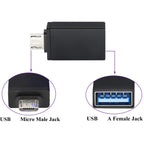 Micro USB to USB 3.0 Female OTG Adapter Aluminum Alloy Connector for Android Smartphones and Tablets