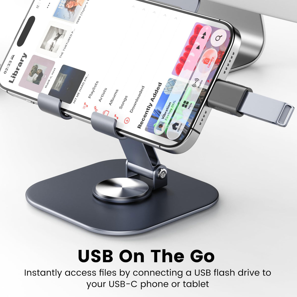 USB C to USB 3.2 Adapter 10Gbps Type C Male to USB A Female OTG Converter Thunderbolt 4 3 Zinc Alloy for MacBook Pro Air iPad iPhone 16 15 Galaxy Flash Drive