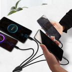 USB A Male to 4 USB C Male Charging Cable 4 in 1 Multi Device Splitter Cord 50cm 100cm 200cm Black White for USB C Phones