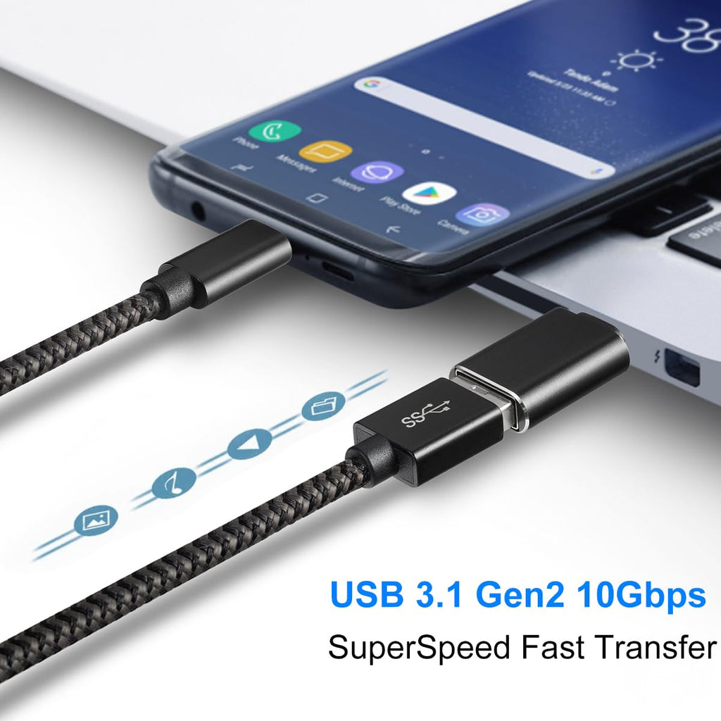 USB C to USB 3.1 Adapter Type C Male to USB Female OTG Converter Compatible with Laptops Tablets Smartphones