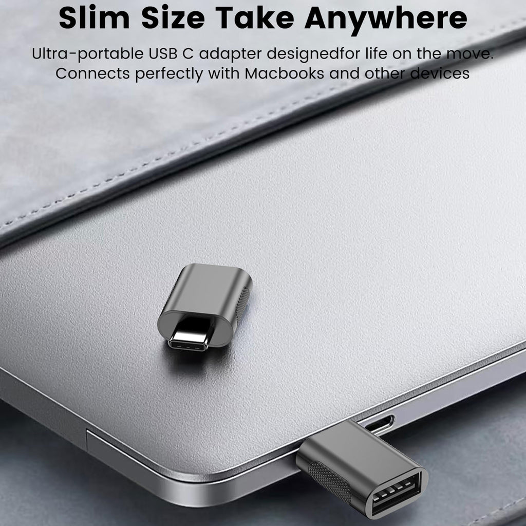 USB C to USB 3.2 Adapter 10Gbps Type C Male to USB A Female OTG Converter Thunderbolt 4 3 Zinc Alloy for MacBook Pro Air iPad iPhone 16 15 Galaxy Flash Drive