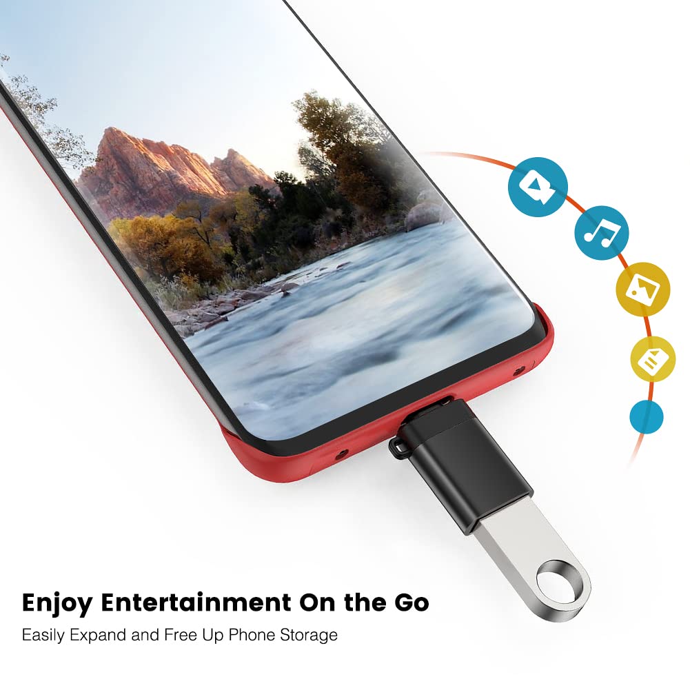 Micro USB Male to USB 3.0 Female OTG Adapter Converter with Lanyard for Flash Drive Keyboard Mouse Tablet