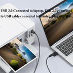 3 Port Portable USB Hub 1 USB 3.0 2 USB 2.0 90 Degree Data Splitter Adapter for PC Laptop MAC