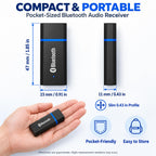 USB Bluetooth Audio Receiver Adapter Wireless 3.5mm AUX Dongle Music Receiver with 3.5mm Cable for Car Stereo Home Speaker Sound System iPhone iPad