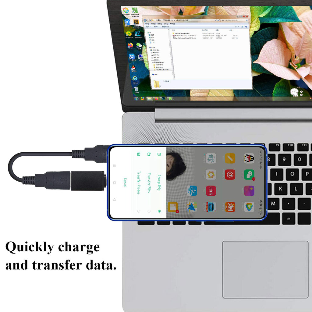 Micro USB to USB 3.0 Female OTG Adapter Aluminum Alloy Connector for Android Smartphones and Tablets