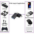Micro USB to USB 3.0 Female OTG Adapter Aluminum Alloy Connector for Android Smartphones and Tablets