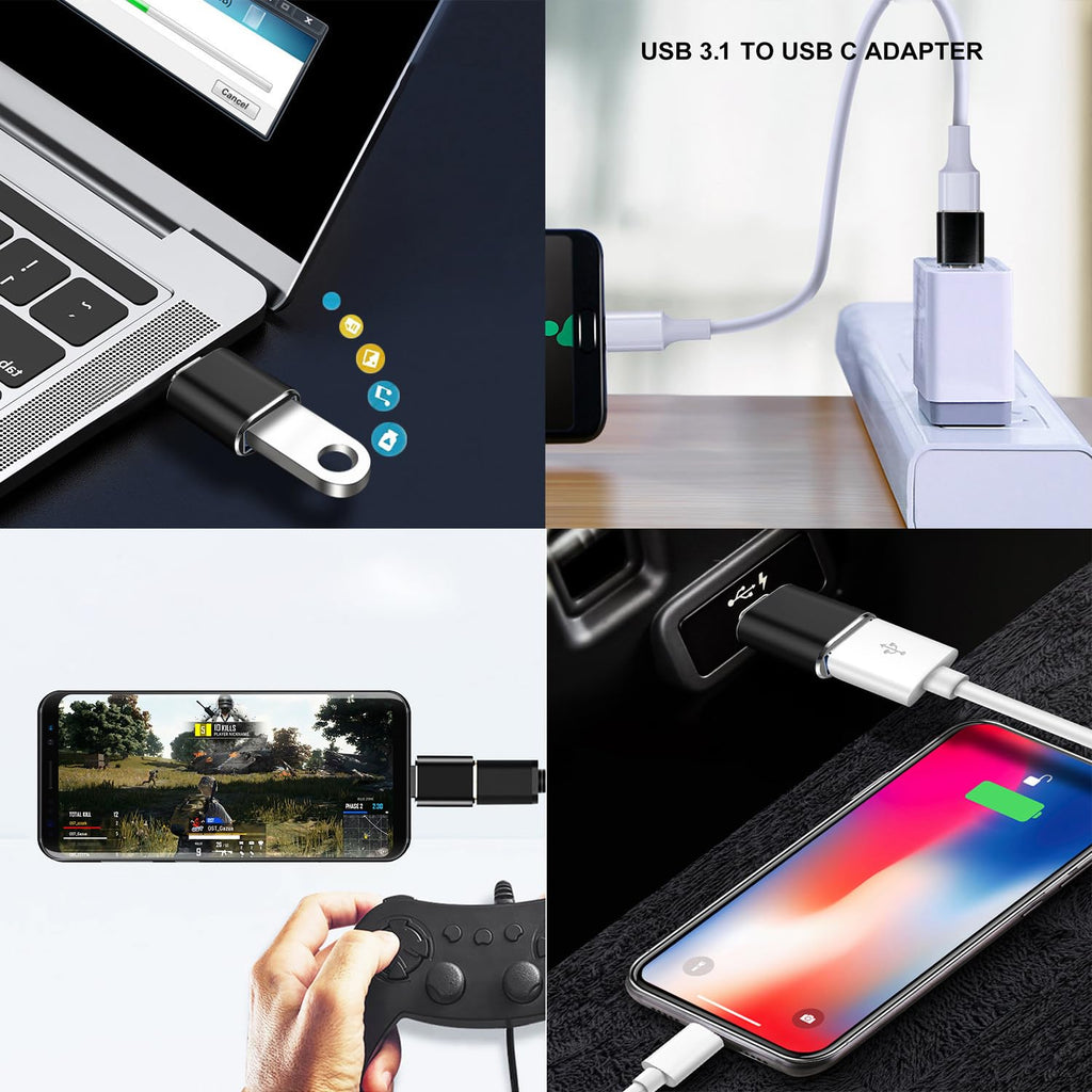 USB C to USB 3.1 Adapter Type C Male to USB Female OTG Converter Compatible with Laptops Tablets Smartphones