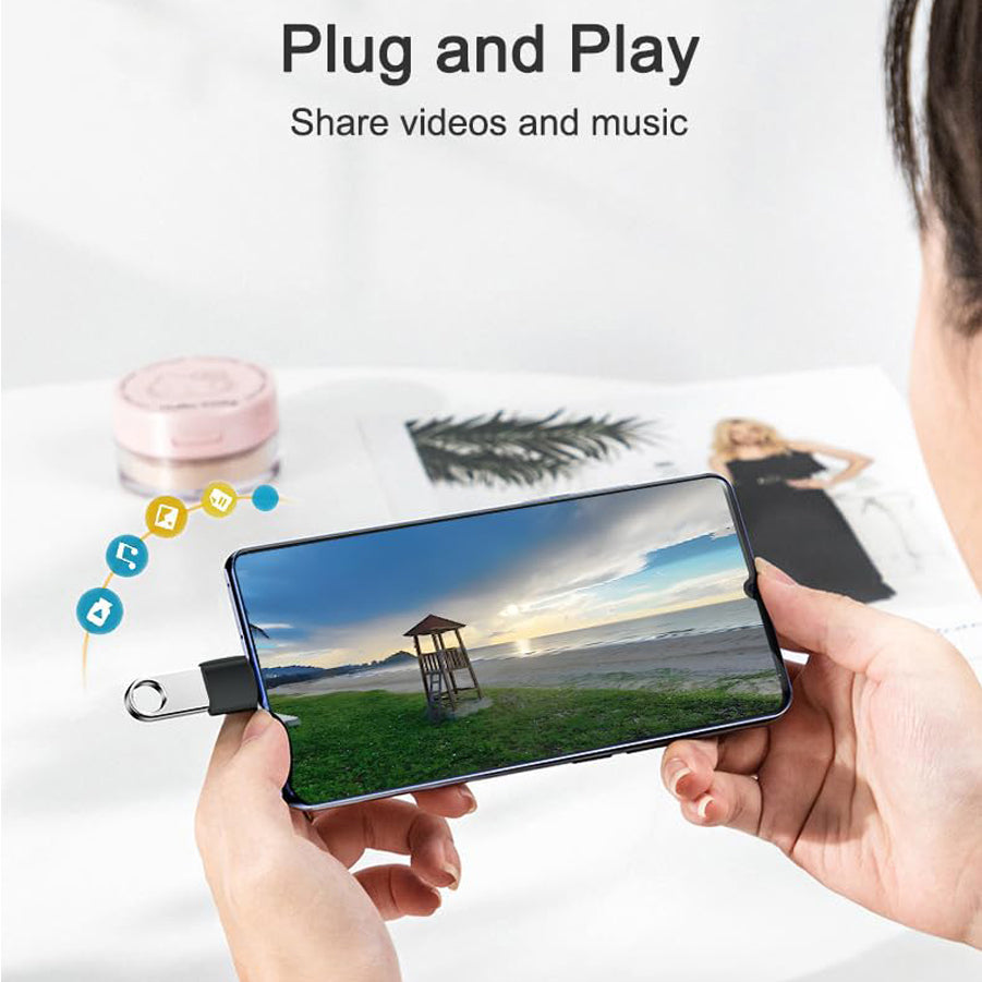 USB C to USB 3.1 Adapter Type C Male to USB Female OTG Converter Compatible with Laptops Tablets Smartphones