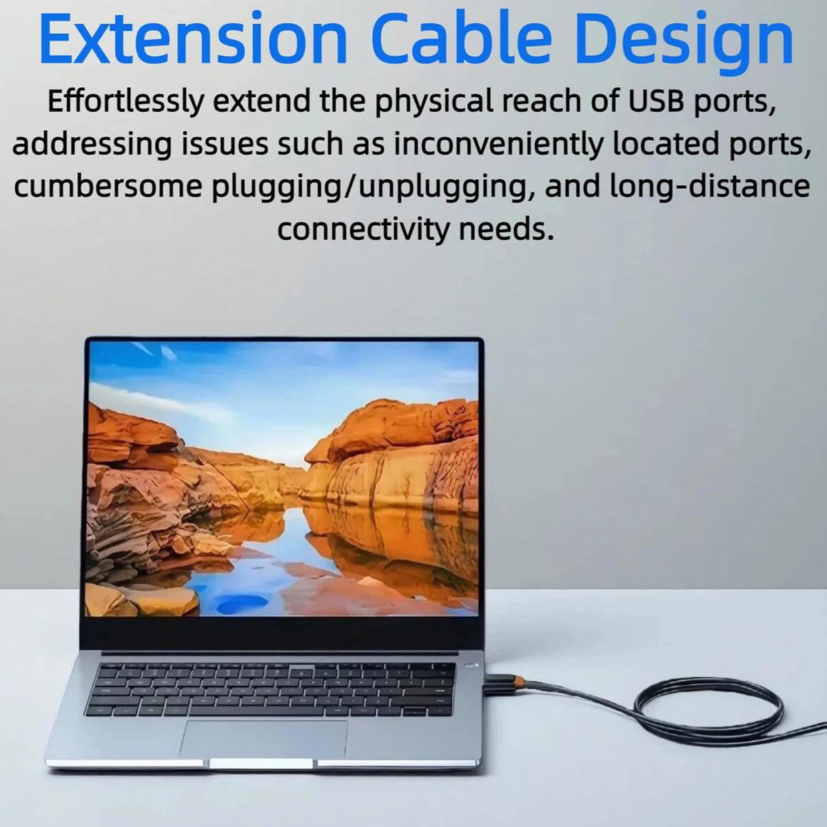USB Extension Cable USB 2.0 A Male to Female Extender Cord 6A 120W Fast Charging 480Mbps Nylon Braided Wire for PC Laptop TV Keyboard Mouse Webcam Flash Drive
