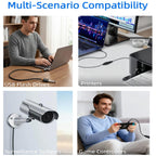 USB Extension Cable USB 2.0 A Male to Female Extender Cord 6A 120W Fast Charging 480Mbps Nylon Braided Wire for PC Laptop TV Keyboard Mouse Webcam Flash Drive