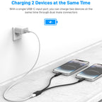 USB-C Splitter Cable 1 Female to 2 Male Y Splitter 30cm Charge Two USB-C Devices Simultaneously for Phone Tablet Earbuds Smart Watch