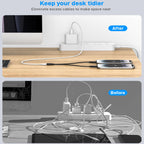 USB-C Splitter Cable 1 Female to 2 Male Y Splitter 30cm Charge Two USB-C Devices Simultaneously for Phone Tablet Earbuds Smart Watch