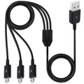 1 to 3 Micro USB Charging Splitter USB A to 3X Micro USB Multi Charger Cord 1 Port Data Sync 2 Port Charge Only for Earbuds Speaker Power Bank Android Phone