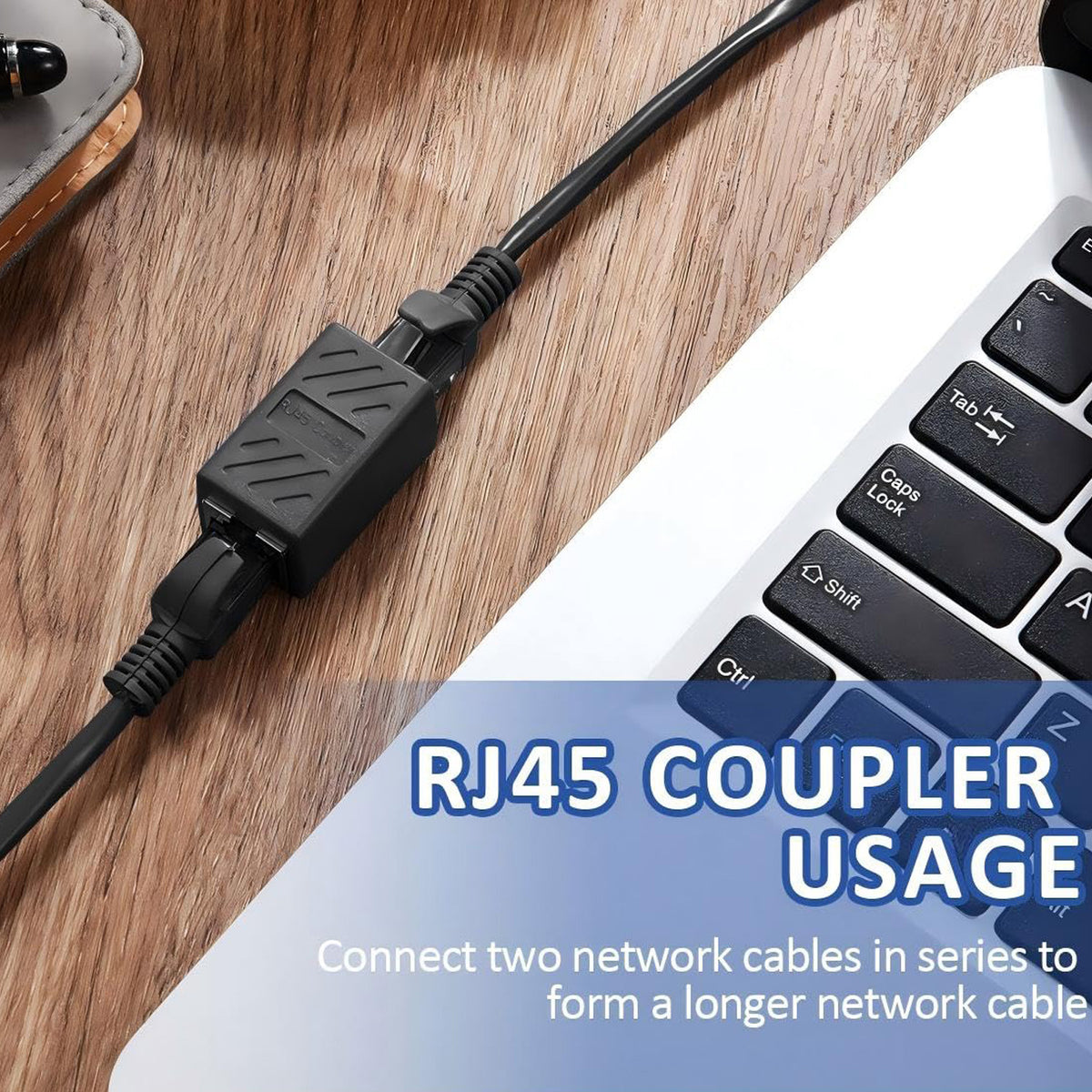 RJ45 Coupler Female to Female Ethernet Cable Extender Cat7 Cat6 Cat5e Cat5 Inline Adapter Gigabit 10Gbps Shielded Network Connector for Router Modem Switch PC