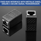 RJ45 Coupler Female to Female Ethernet Cable Extender Cat7 Cat6 Cat5e Cat5 Inline Adapter Gigabit 10Gbps Shielded Network Connector for Router Modem Switch PC