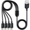 1 to 4 Micro USB Charging Cable Splitter USB A to 4X Micro USB Multi Charger Cord for Wireless Earbuds Bluetooth Speaker Power Bank Old Android Phone USB Fan LED Light Car Home