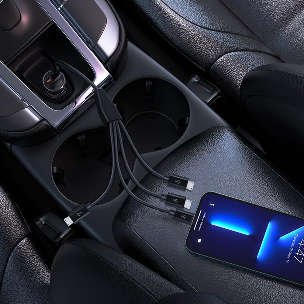 1 to 4 Micro USB Charging Cable Splitter USB A to 4X Micro USB Multi Charger Cord for Wireless Earbuds Bluetooth Speaker Power Bank Old Android Phone USB Fan LED Light Car Home