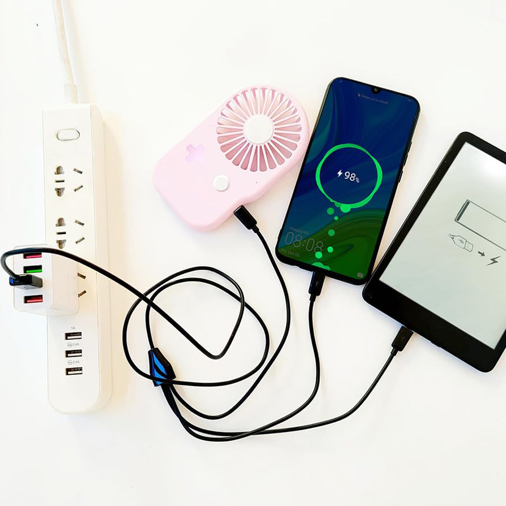 1 to 4 Micro USB Charging Cable Splitter USB A to 4X Micro USB Multi Charger Cord for Wireless Earbuds Bluetooth Speaker Power Bank Old Android Phone USB Fan LED Light Car Home