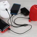 1 to 4 Micro USB Charging Cable Splitter USB A to 4X Micro USB Multi Charger Cord for Wireless Earbuds Bluetooth Speaker Power Bank Old Android Phone USB Fan LED Light Car Home