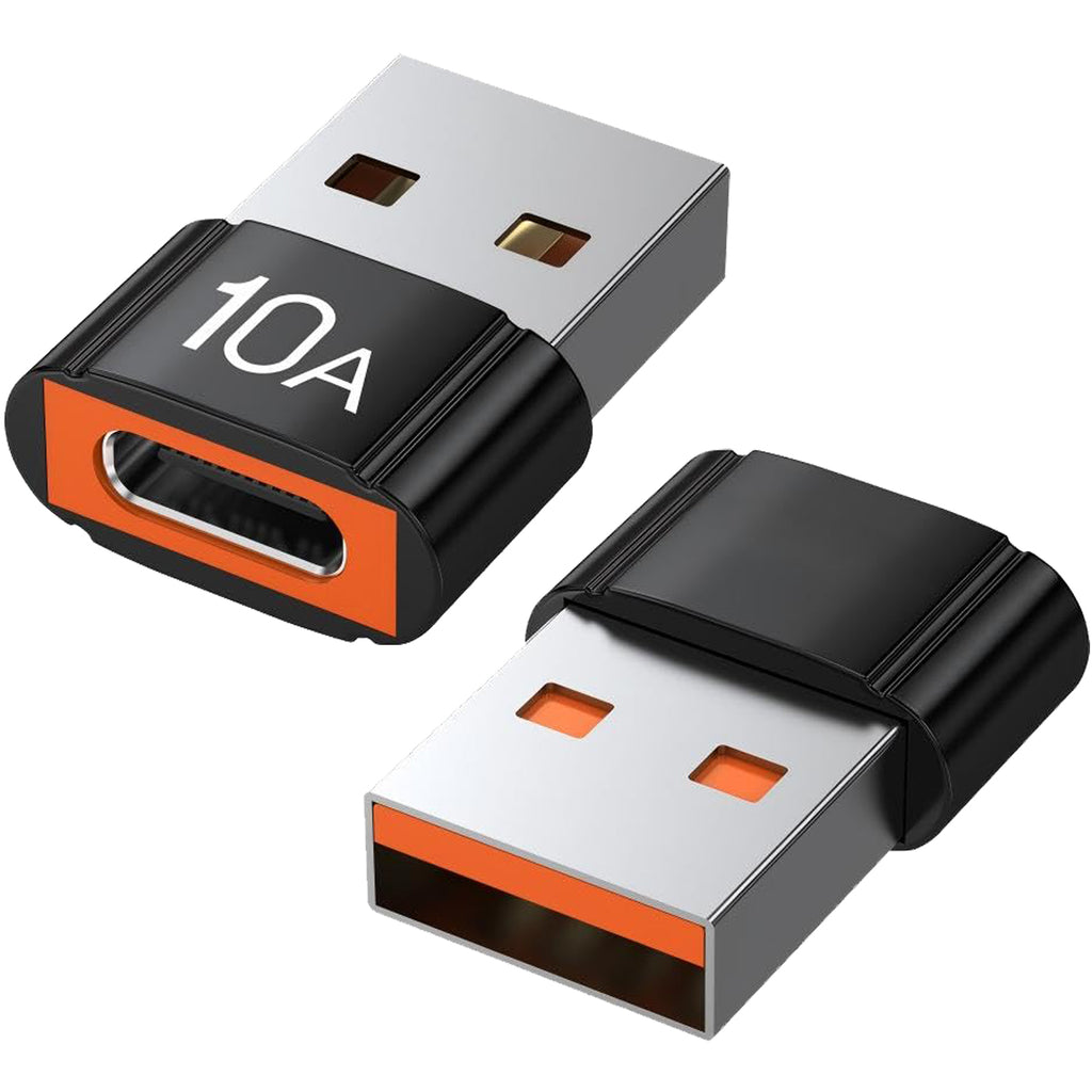 USB A to USB C Adapter 200W Fast Charging 480Mbps Data Transfer Aluminum USB C Female to Male Converter for iPhone 16 15 Samsung Galaxy Google Pixel