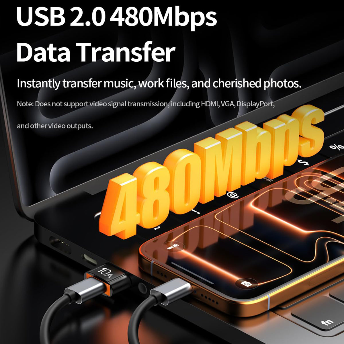 USB A to USB C Adapter 200W Fast Charging 480Mbps Data Transfer Aluminum USB C Female to Male Converter for iPhone 16 15 Samsung Galaxy Google Pixel