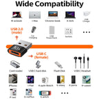 USB A to USB C Adapter 200W Fast Charging 480Mbps Data Transfer Aluminum USB C Female to Male Converter for iPhone 16 15 Samsung Galaxy Google Pixel