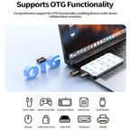 USB C to USB 3.2 Adapter 10Gbps Type C Male to USB A Female OTG Converter 120W 6A Fast Charging Aluminum Dongle for iPhone 16 15 iPad MacBook PC Flash Drive