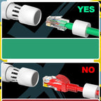 IP67 Waterproof RJ45 Coupler Female to Female Cat6 Cat5e Cat5 Outdoor Ethernet Cable Extender Shielded Gigabit LAN Connector POE for IP Cameras