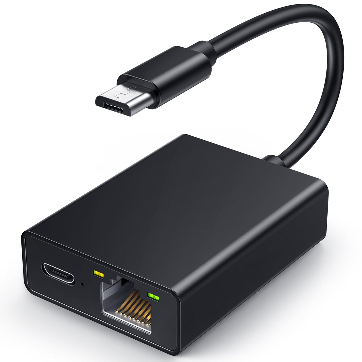 Micro USB to RJ45 Ethernet Adapter 10 100Mbps Wired LAN Network Converter with Power Port for Fire TV Stick 4K Chromecast Ultra Google Home Mini Roku