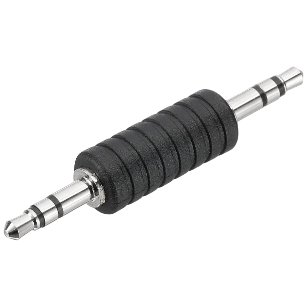 3.5mm Male to Male Audio Adapter 1/8 Inch TRS Stereo Coupler AUX Cable Joiner Gender Changer Nickel Plated for Speaker PC Laptop Headphone Tablet MP3