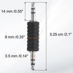 3.5mm Male to Male Audio Adapter 1/8 Inch TRS Stereo Coupler AUX Cable Joiner Gender Changer Nickel Plated for Speaker PC Laptop Headphone Tablet MP3