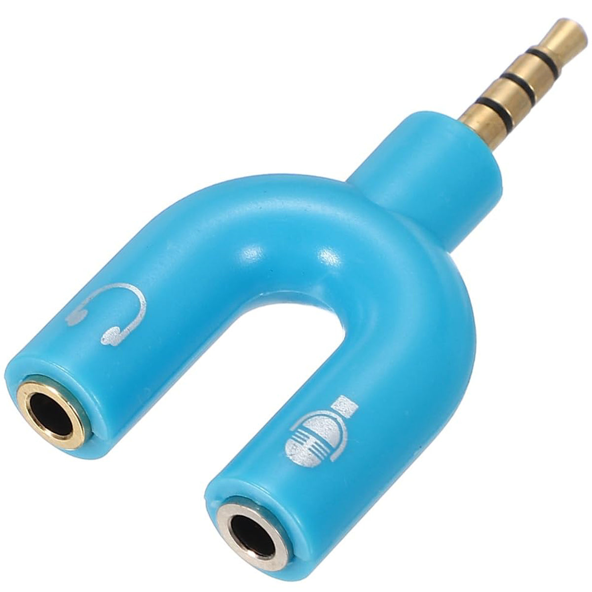 3.5mm Headphone Mic Splitter 4 Pole TRRS Male to Dual TRS Female Headset Microphone Audio Y Adapter for PC Laptop Phone