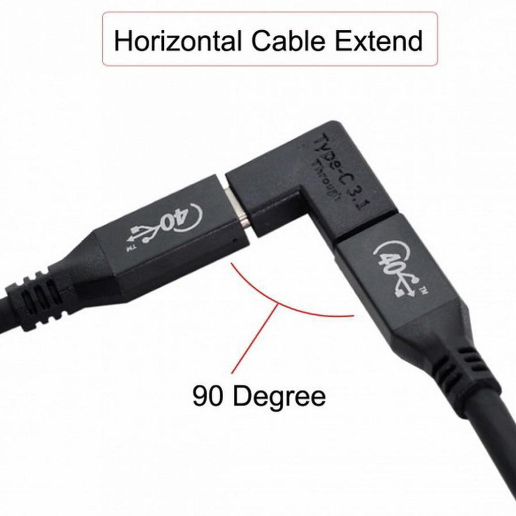 USB C Angled Adapter Type C Elbow Connector Side Bend Vertical Bend U Shaped for Cable Routing in Tight Spaces