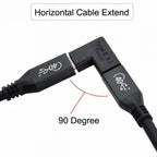USB C Angled Adapter Type C Elbow Connector Side Bend Vertical Bend U Shaped for Cable Routing in Tight Spaces