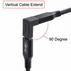 USB C Angled Adapter Type C Elbow Connector Side Bend Vertical Bend U Shaped for Cable Routing in Tight Spaces