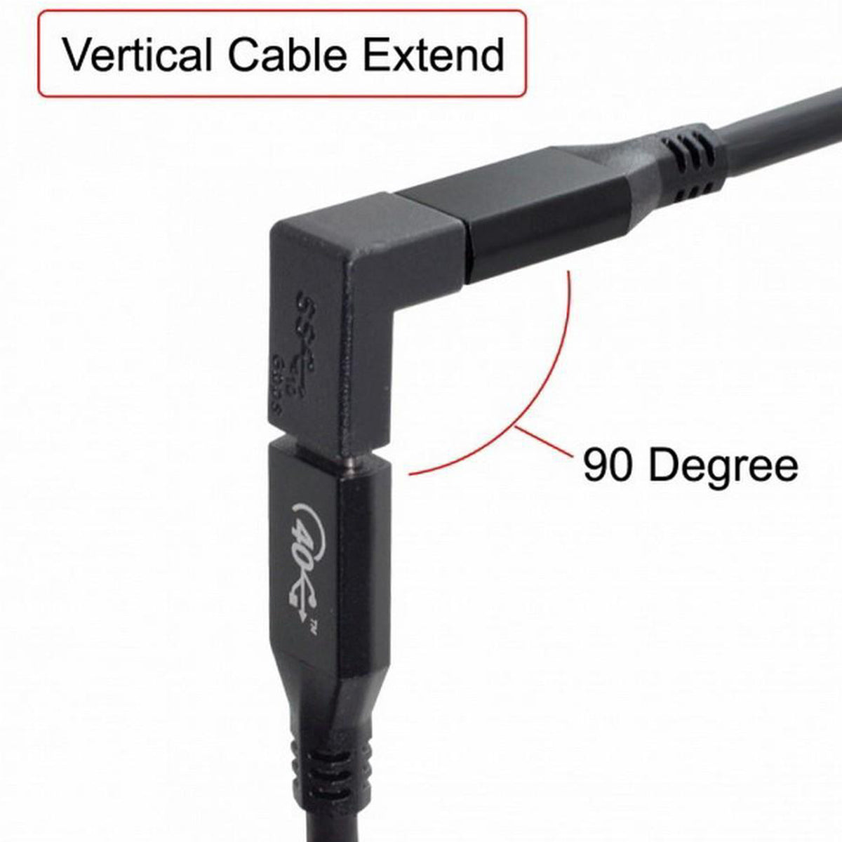 USB C Angled Adapter Type C Elbow Connector Side Bend Vertical Bend U Shaped for Cable Routing in Tight Spaces