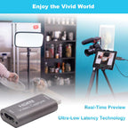 4K HDMI to USB Video Audio Capture Card 1080P 60fps Metal Cam Link Adapter for DSLR Action Cam Game Consoles PC Mac OBS Streaming