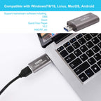 4K HDMI to USB Video Audio Capture Card 1080P 60fps Metal Cam Link Adapter for DSLR Action Cam Game Consoles PC Mac OBS Streaming