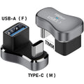 Widened 180 Degree U Shape USB C to USB 3.1 OTG Adapter Type C Male to USB A Female 10Gbps Converter for Steam Deck Switch Laptop Smartphone