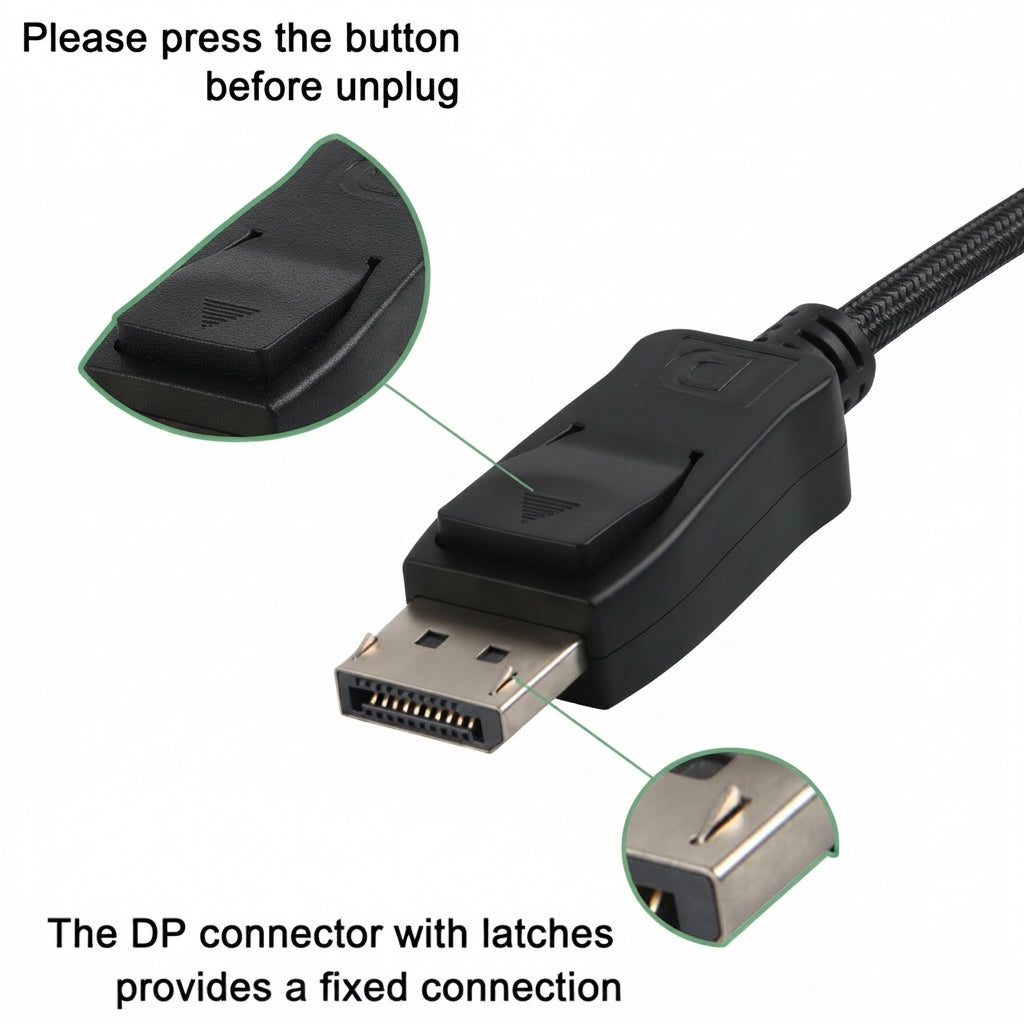 DisplayPort to DVI I Adapter DP Male to DVI I 24+5 Female Converter 1080p 60Hz for Desktop Laptop Monitor Projector