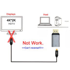 USB C to DisplayPort Adapter 4K 60Hz Type C Female to DP Male Video Converter with PD Charging Port for MacBook Pro XPS Surface Galaxy Monitor Projector