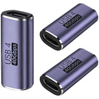 USB C Female to Female Adapter 100W Power Delivery 40Gbps USB c to c Female with 8K 60Hz Video Display Compatible for iPad MacBook Thunderbolt 4/3