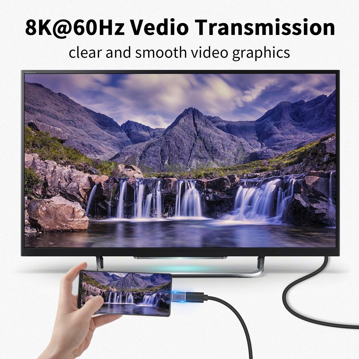 USB C Extender Adapter 8K@60Hz & 40Gbps Data USB C Male to Female Extension Adapter 100W Charging Type C Extender Thunderbolt 4 Connector for iPhone MacBook Pro